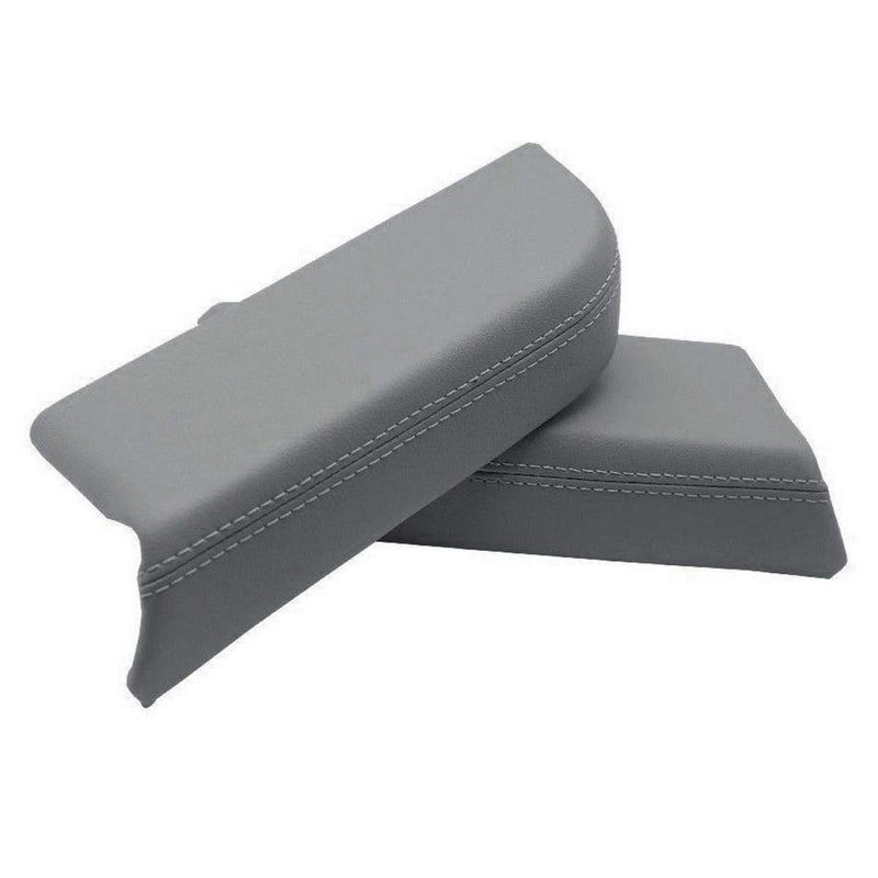 Dunhil Front Door Panel Armrest Cover Replace for Pilot 2009 2010 2011 2012 2013 Leather Armrest with Door Clip Panel Trim Removal Tool (Gray) - Image 1